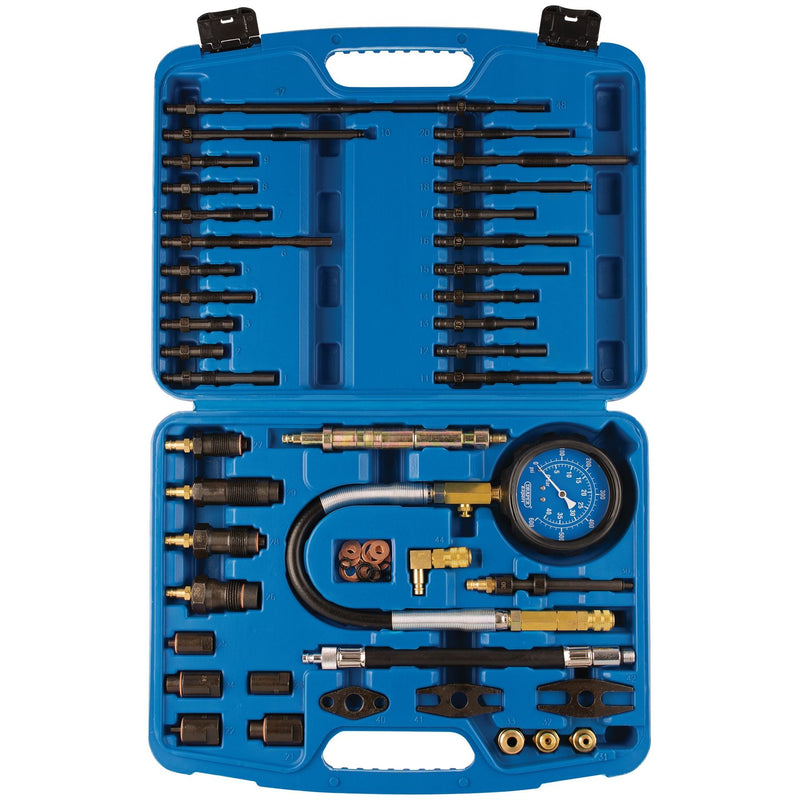 Draper Petrol and Diesel Master Engine Compression Test Kit (42 Piece) 35886 Draper - Dynamic Drive