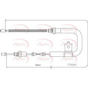 Apec Handbrake Cable Right Rear fits Nissan Micra C+C III 2005-2010 1.4 1.6