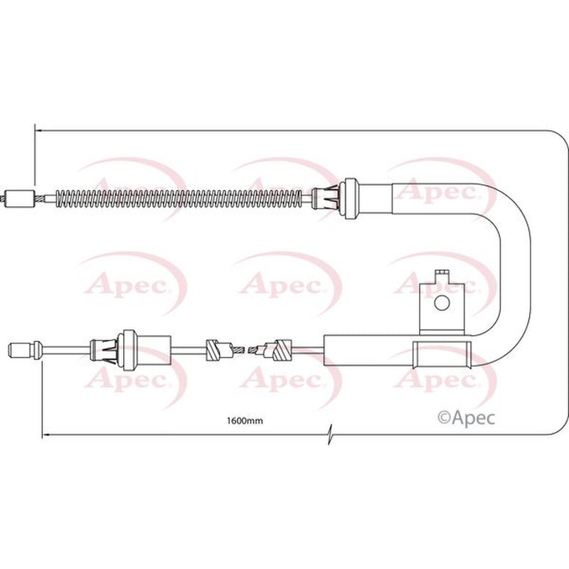 Apec Handbrake Cable Right Rear fits Nissan Micra C+C III 2005-2010 1.4 1.6