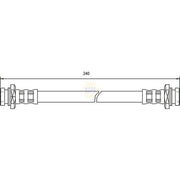 NAPA Brake Hydraulic Hose Line Rear fits Fiat Sedici 2006-2014 1.6 1.9 2.0