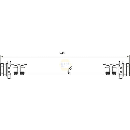 NAPA Brake Hydraulic Hose Line Rear NBH1427