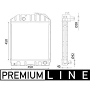 Mahle Engine Radiator fits Ford 5000-Serie 1985-1999