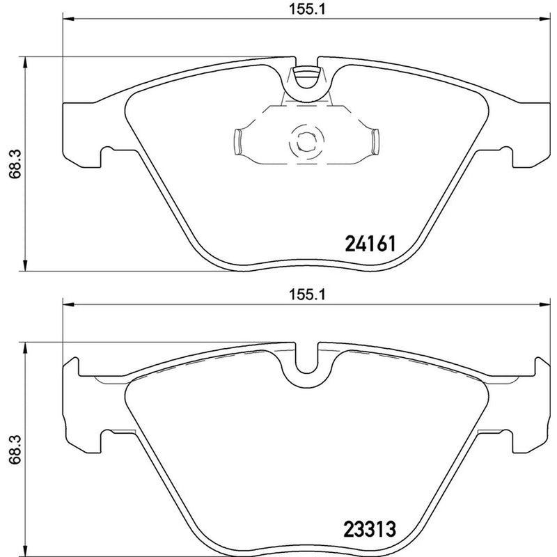 Brembo 4 x Front Brake Pad Set fits BMW 3 2004-2013