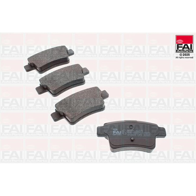 FAI Rear Brake Pad Set fits Citroën C4 Grand Picasso I 2006-2013 1.6 1.8 2.0