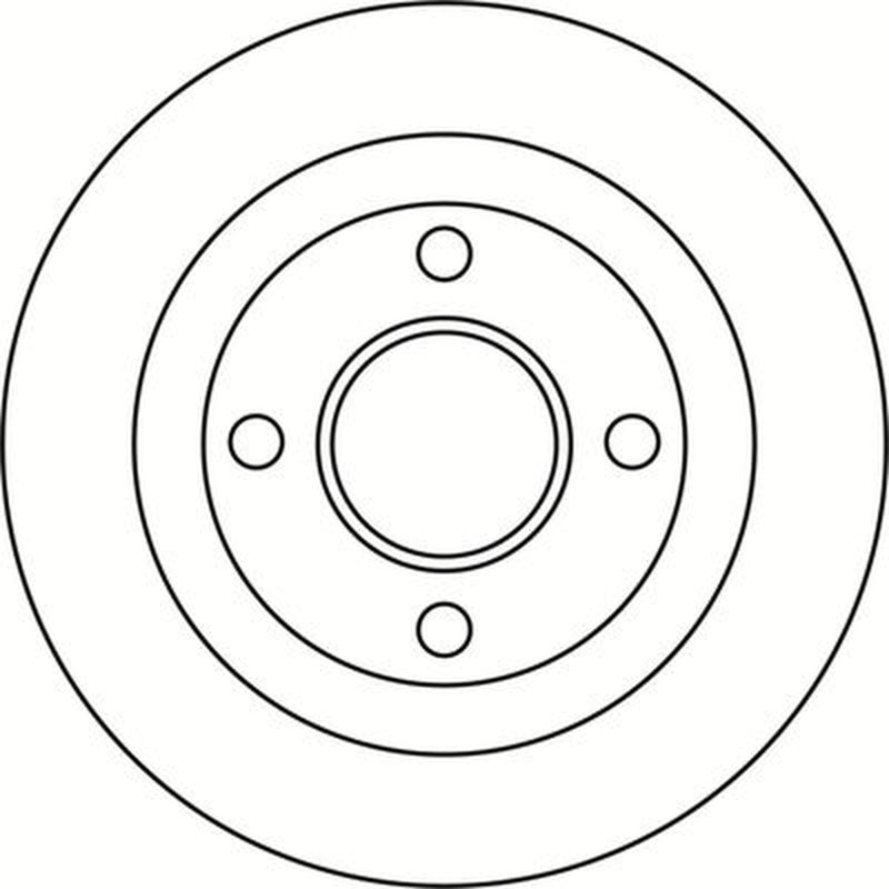 Abtex 2 x Solid Brake Discs fits Ford Fiesta VII 2017-2021 1.0 1.1 1.5