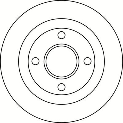 Abtex 2 x Solid Brake Discs fits Ford Fiesta VII 2017-2021 1.0 1.1 1.5