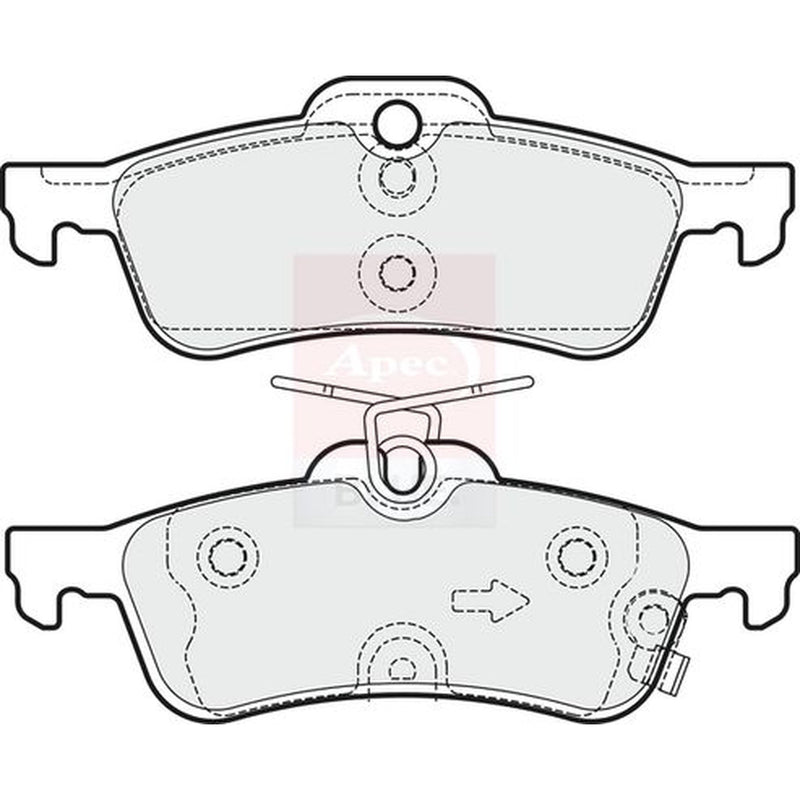 Apec Rear Brake Pad Set fits Honda Civic IX 2012-2016 1.4 1.6 1.8 2.0 2.2