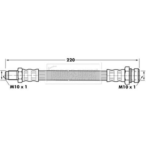 Borg & Beck Brake Hydraulic Hose Line inner BBH7105