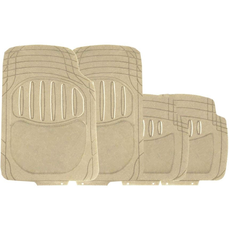 Car Beige Rubber Floor Mats Carpet Heel Pad Universal Fit UKB4C - NN4 Online