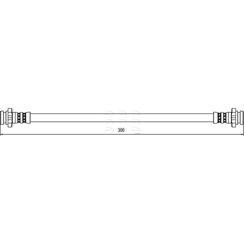 Apec Brake Hydraulic Hose Line Rear fits Nissan Cherry II 1978-1981 1.2