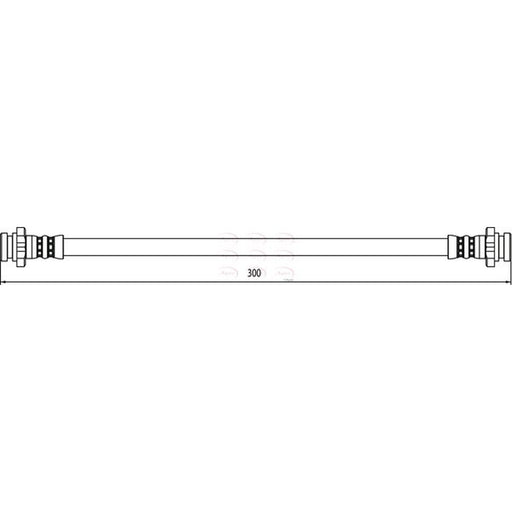 Apec Brake Hydraulic Hose Line Rear fits Nissan Cherry II 1978-1981 1.2