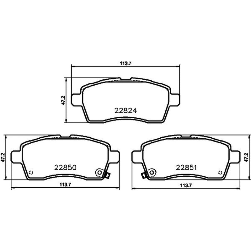 DON Front Brake Pad Set fits Suzuki Ignis III 2016 on 1.2