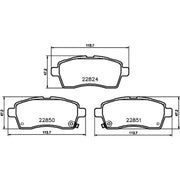 Mintex Front Brake Pad Set fits Suzuki Ignis III 2016 on 1.2