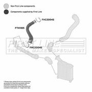 First Line Intercooler Turbo Charge Air Hose fits VW Touareg 2003-2010 2.5