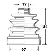 Borg & Beck Drive Shaft Bellow Kit transmission sided BCB6309