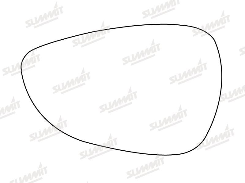 Summit Stick-On Standard Mirror Glass fits Ford Fiesta 09 on LHS Summit - Bars 4 Cars