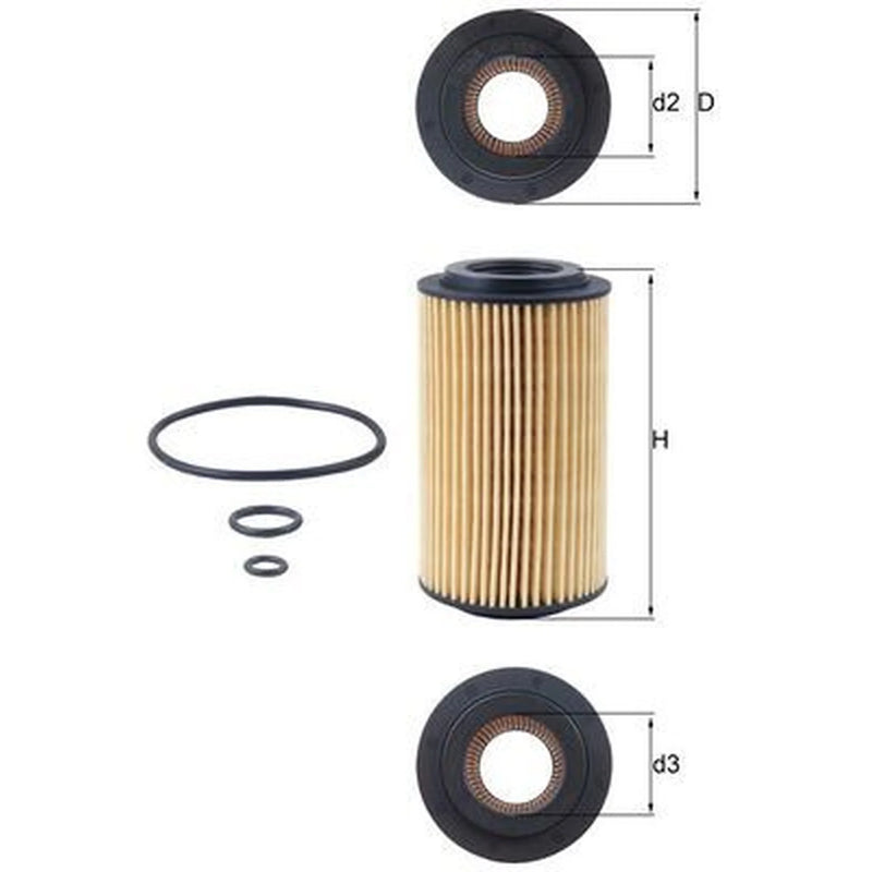 Mahle Engine Oil Filter OX 153D3