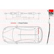 FAI Handbrake Cable Right Rear FBC0114