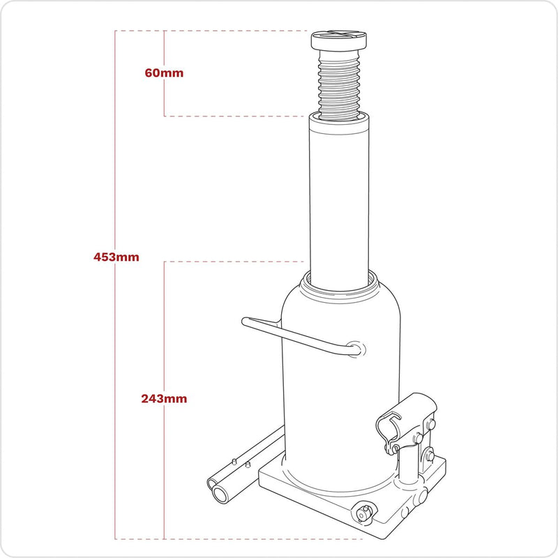 Viking Viking Bottle Jack 20 Tonne PBJ20S Viking - Dynamic Drive
