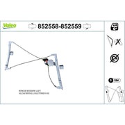 Valeo Electric Window Regulator Lifter Left Front 852558
