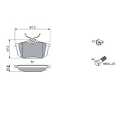 Bosch Front & Rear Pads fits Mitsubishi Carisma 1995-2006 1.6