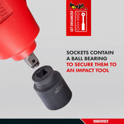 Teng Tools 3/8" Impact Socket ANSI Metric 16mm Teng Tools - Dynamic Drive