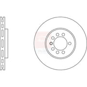 Apec 2 x Vented Front Brake Discs SDK6028-x2