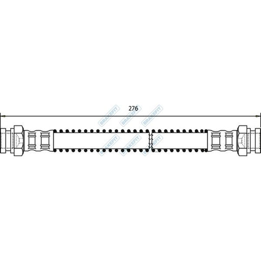 Apec Brake Hydraulic Hose Line Rear fits Peugeot 205 1983-1998