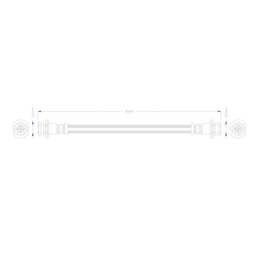 Juratek Brake Hydraulic Hose Line Rear fits Nissan Leaf 2010-2017