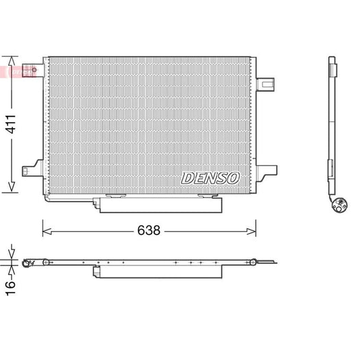 Denso Air Conditioning Condenser fits Mercedes-Benz A-Class 2004-2012