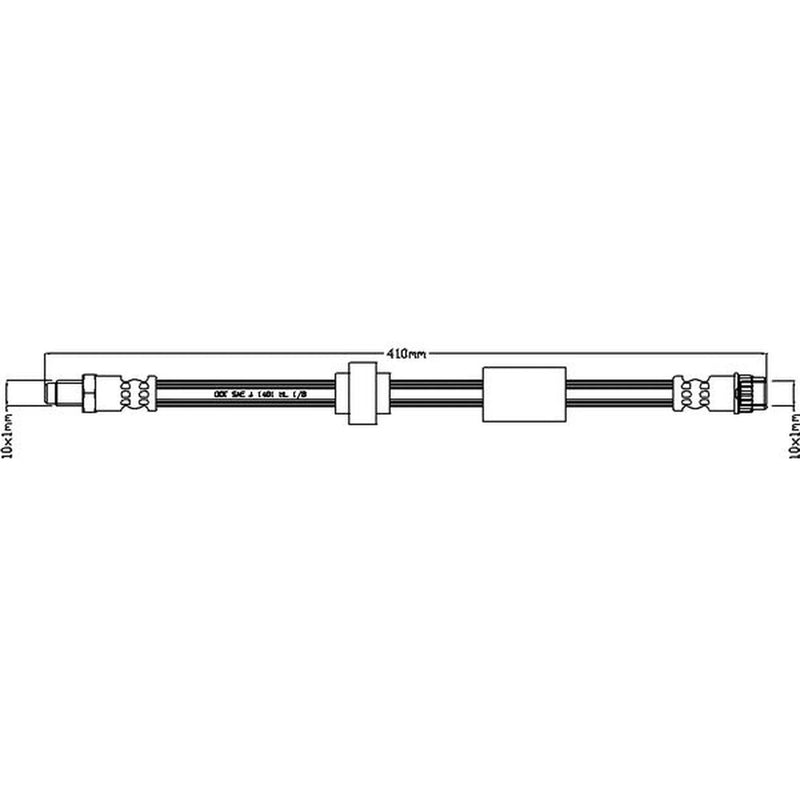 Juratek Brake Hydraulic Hose Line Front fits Nissan NV300 2016 on 1.6