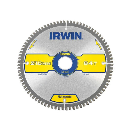 Irwin® Multi Material Circular Saw Blade 216 x 30mm x 84T TCG IRWIN® - Dynamic Drive