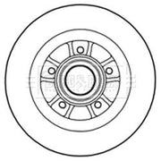 Borg & Beck Front & Rear Brake Discs & Pads fits Renault Megane II 2007-2008 2.0