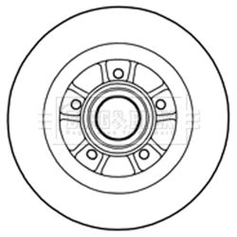 Borg & Beck Front & Rear Brake Discs & Pads fits Renault Megane II 2007-2008 2.0