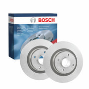 Bosch 2 x Solid Rear Brake Discs 0986479196-x2