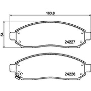 Mintex Front Brake Pad Set fits Nissan Navara NP300 2005-2007 2.5