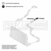 First Line Intercooler Turbo Charge Air Hose fits Audi A3 2004-2013 2.0