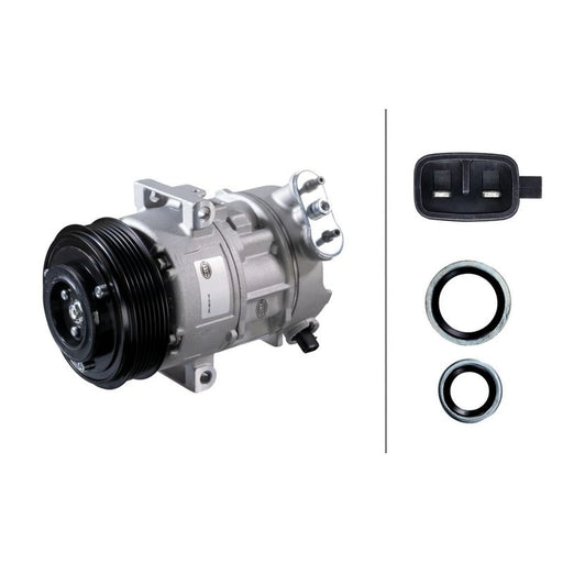 Hella Air Conditioning Compressor fits Alfa Romeo Mito 2008-2018 1.3