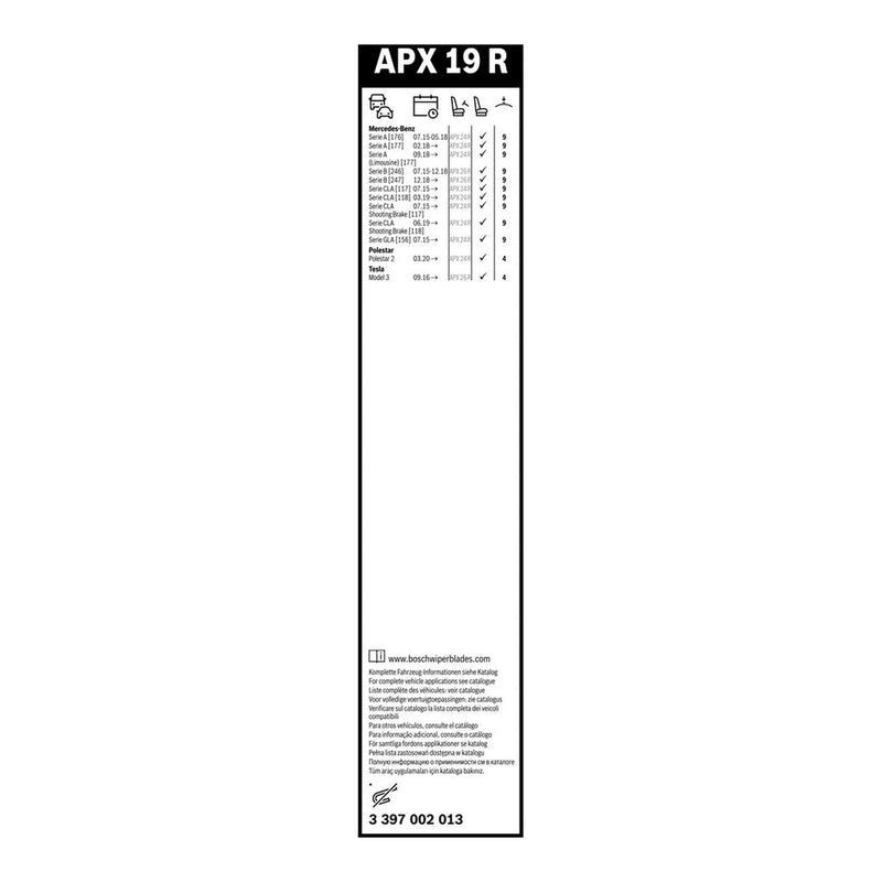 Bosch Aerotwin Wiper Blade 475mm — APX19R fits BMW X3 2024-2025 1.6