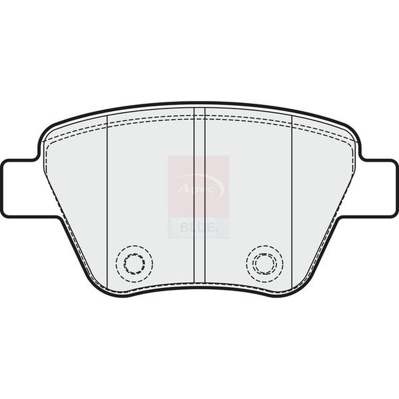Apec Rear Brake Pad Set fits Audi A1 2012 on 2.0