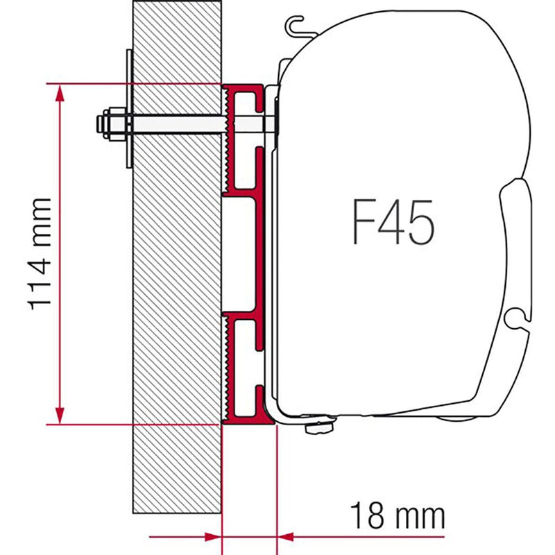 Fiamma Adaptor D 8cm: Sturdy and Reliable Accessory Attachment Fiamma - Dynamic Drive