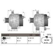 Denso Car Alternator 12V fits Mercedes-Benz C-Class 2002-2008