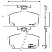 Mintex Front Brake Pad Set fits Renault 18 1978-1986 1.4 1.6