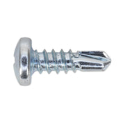 Sealey Self Drill Screw 4.2x13mm Pan Head Phillips Zinc Pk of 100 SDPH4213 Sealey  - Dynamic Drive
