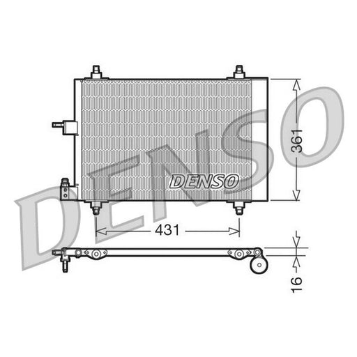 Denso Air Conditioning Condenser fits Citroën Berlingo First 1996-2011