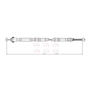Apec Handbrake Cable Left Rear fits Fiat Doblo 2001 on 1.2 1.9