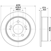 Mintex Rear Brake Discs & Pads fits Ssangyong Rexton 2002-2013 2.3 2.7 2.9 3.2