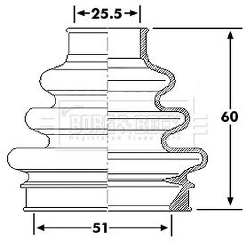Borg & Beck Drive Shaft Bellow Kit Wheel Side Thermoplast BCB6189