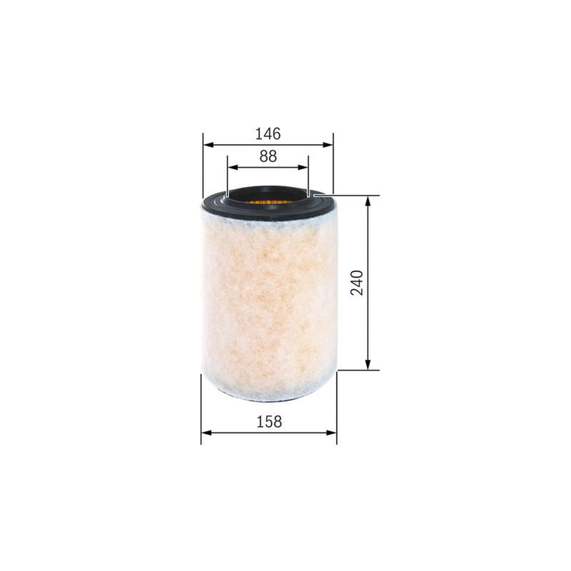 Bosch Engine Air Filter fits Alfa Romeo Giulietta 2010-2020 1.4 2.0