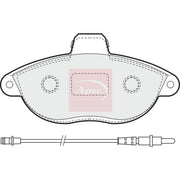 Apec Front Brake Pad Set fits Citroën Dispatch I 1995-2006 1.9 2.0